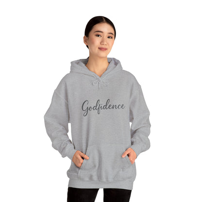 Godfidence Sweatshirt, Cozy Unisex Hoodie, Inspirational Layering Piece, Perfect Gift for Friends, Casual Fashionwear