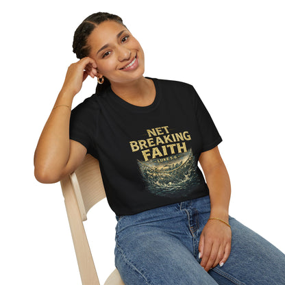 Net Breaking Faith T-Shirt — Vintage Fishing Faith Graphic Tee