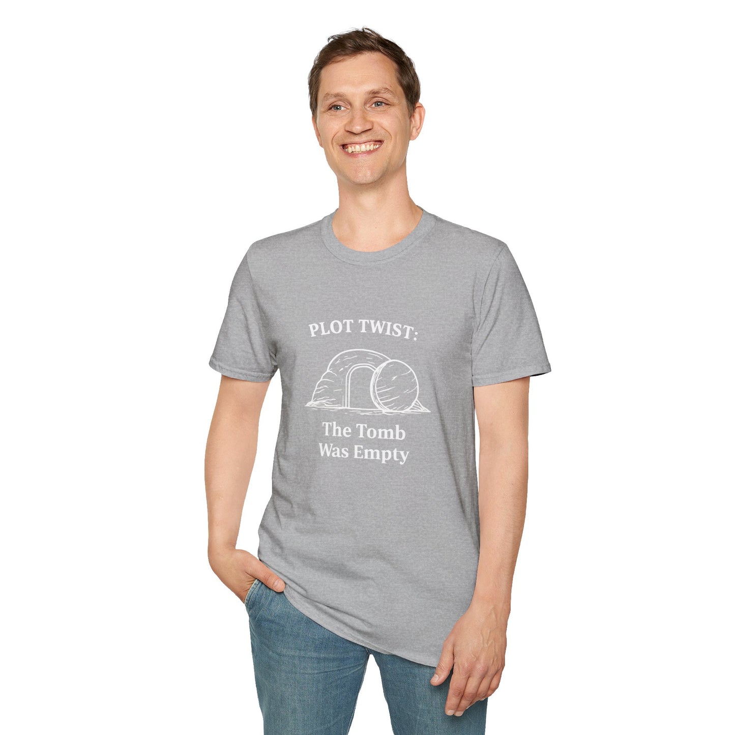 T-Shirt — "Plot Twist: The Tomb Was Empty" Christian Easter Graphic Tee