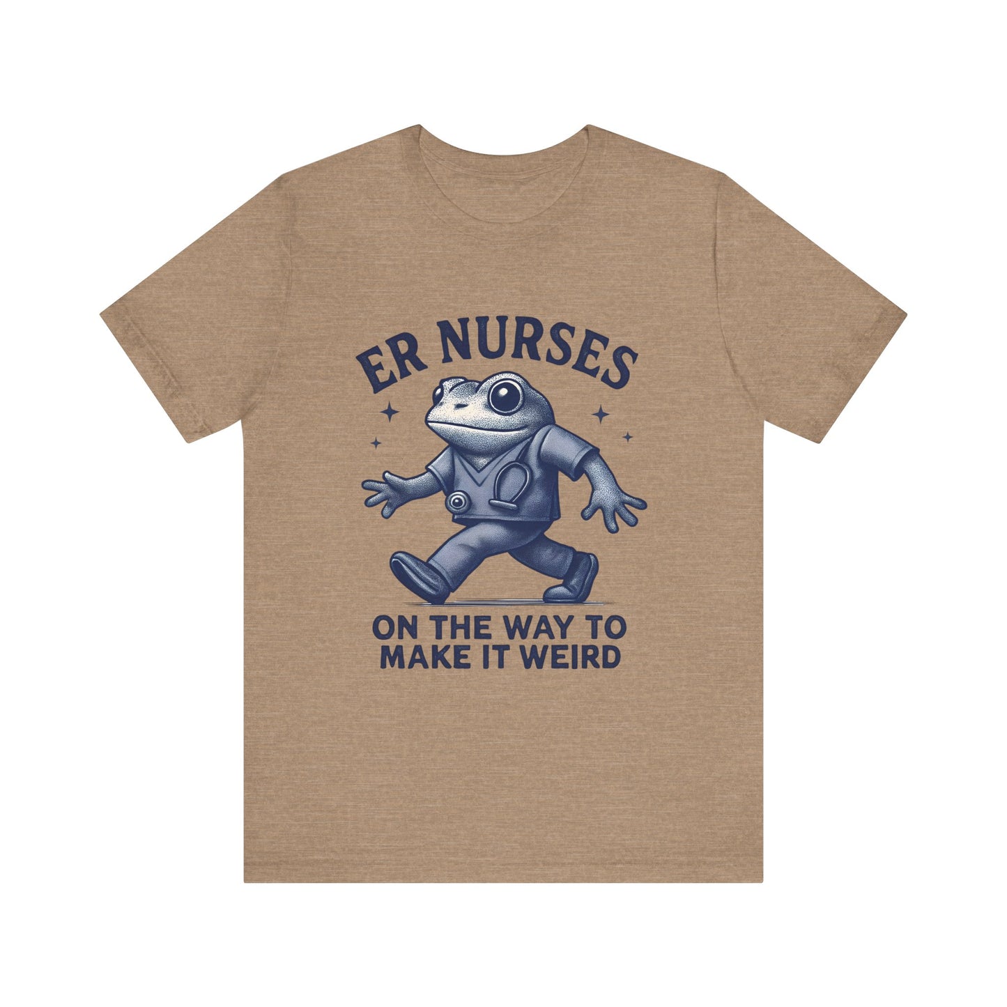 Funny ER Nurses T-Shirt, Cute Frog Design, Gift for Healthcare Workers, Nursing Humor Tee, Casual Summer Wear, Medical Profession Shirt