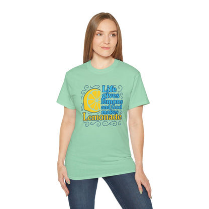 Life Gives Lemons Tee, Positive Quote T-Shirt, Unisex Cotton Shirt, Inspirational Gift, Casual Summer Wear, Lemonade Theme
