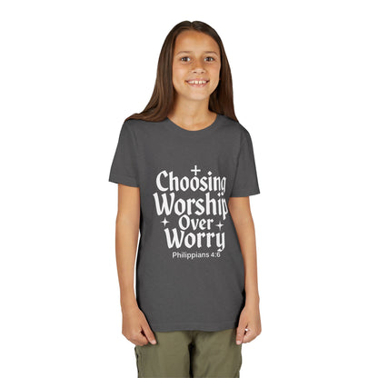 Youth Inspirational Tee - Choosing Worship Over Worry, Motivational Youth Shirt, Christian Apparel, Faith-Based Gift for Kids, [...]