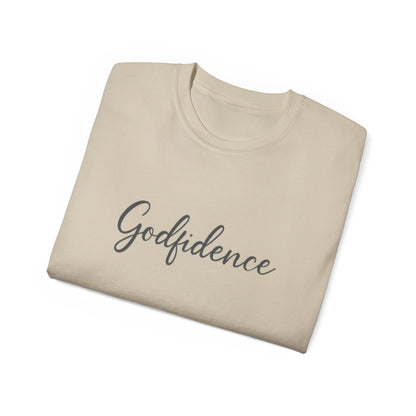 Godfidence Unisex Ultra Cotton Tee - Inspirational T-Shirt, Motivational Gift, Faith Apparel, Spiritual Wear, Casual Top
