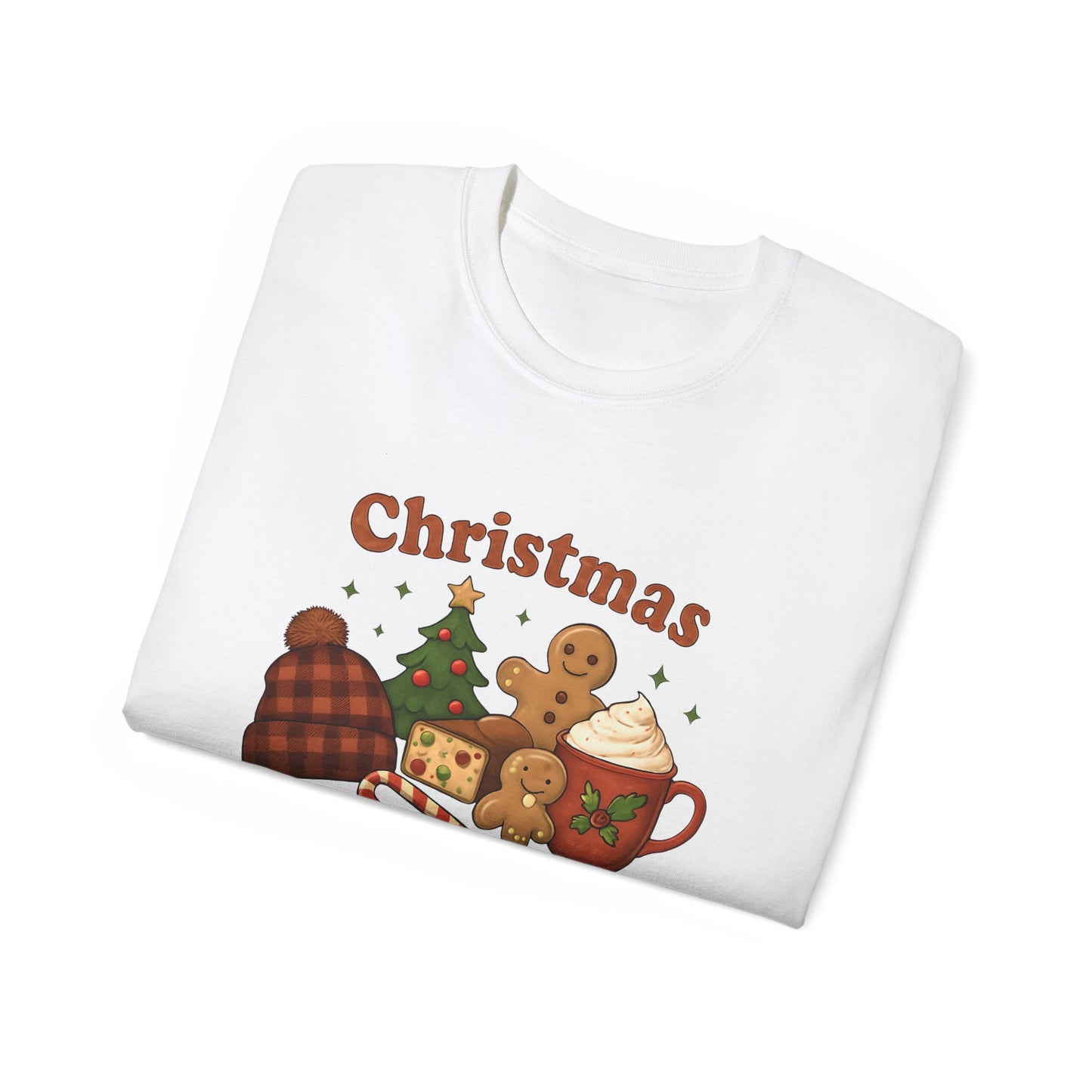 Christmas 'Calories Don’t Count' Tee - Holiday Cookie & Cocoa Graphic Shirt