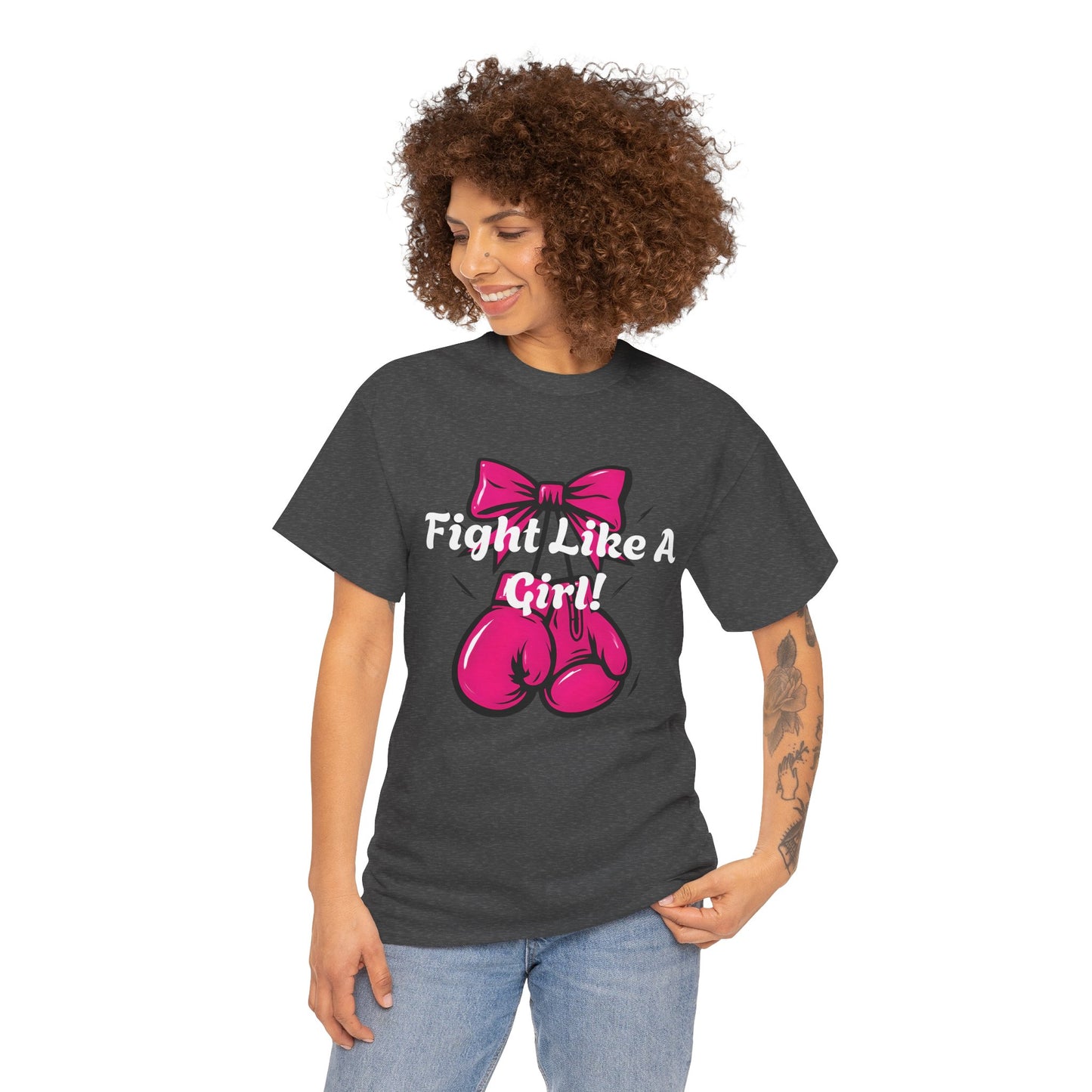 Empowering Fight Like A Girl Tee, Unisex Heavy Cotton Shirt, Fitness Gift, Inspirational Apparel, Strong Women T-Shirt, Breast Cancer [...]