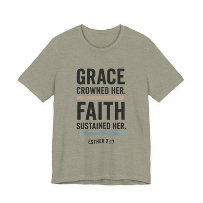 Faith and Grace Inspirational Tee, Bible Verse Shirt, Motivational T-Shirt, Christian Apparel, Religious Gift, Unisex Graphic Tee