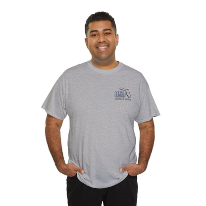 Custom Unisex Heavy Cotton Tee with Business Logo, Perfect for Workwear, Gift for Contractors, Promotional Use, Branding, Florida Services