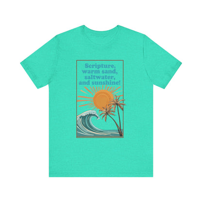 Beach Vibes Tee, Scripture T-Shirt, Summer Graphic Tee, Casual Beachwear, Vacation Outfit, Gift for Ocean Lovers