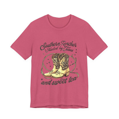 Southern Teacher Tee - Southern Style, Teacher Gift, Country Vibes, Faith-Based Apparel, Sweet Tea Lover Shirt