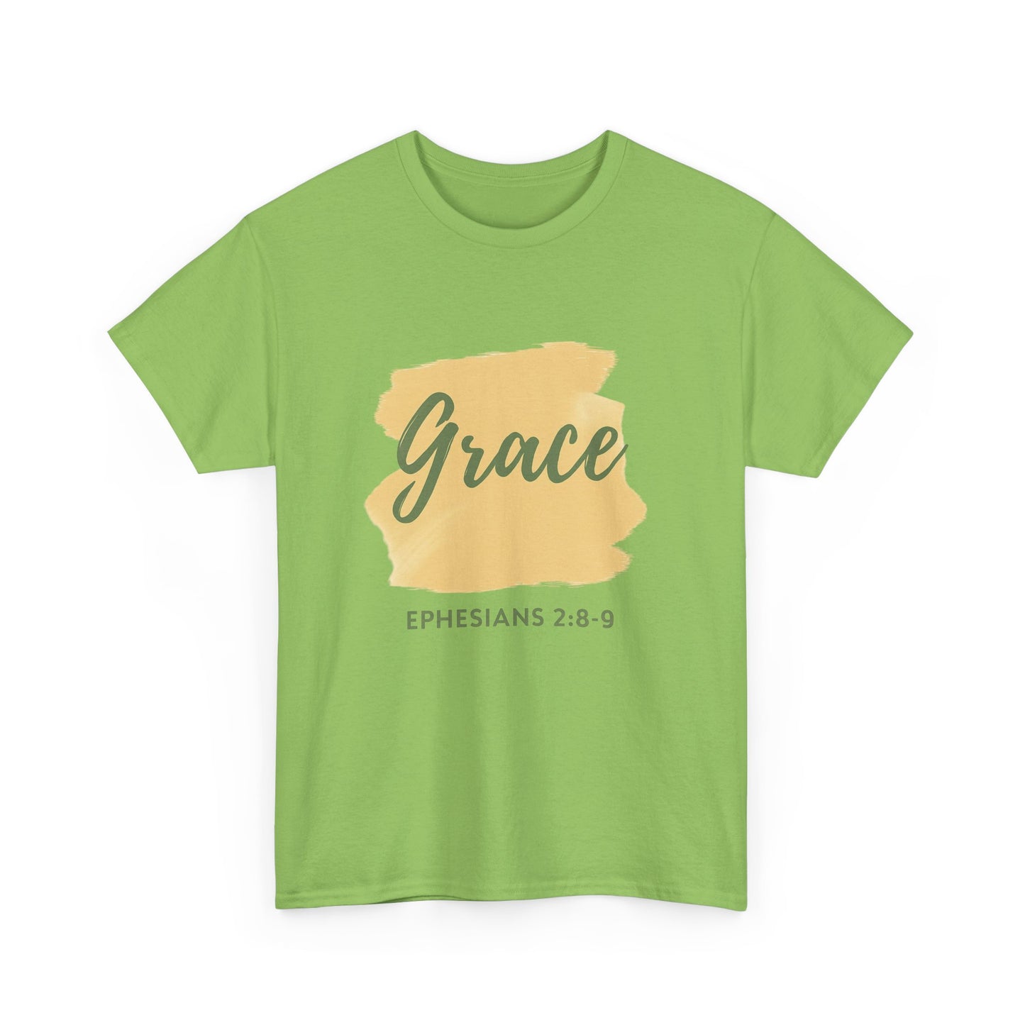 Inspiring Unisex Heavy Cotton Tee - Grace Ephesians 2:8-9, Christian Apparel, Faith-Based Gift, Everyday Wear, Relaxed Fit Tee