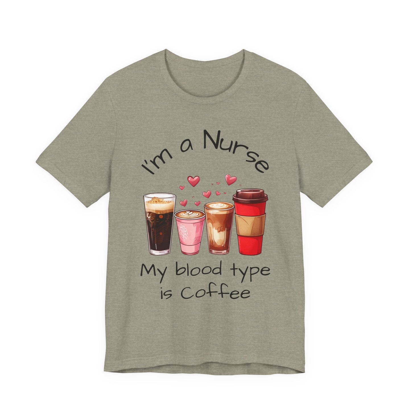 Funny Nurse Coffee Tee - I'm a Nurse My Blood Type is Coffee Shirt, Gift for Nurses, Coffee Lover T-Shirt, Healthcare Humor Apparel, [...]