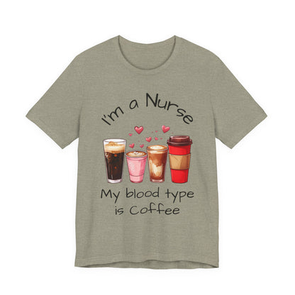 Funny Nurse Coffee Tee - I'm a Nurse My Blood Type is Coffee Shirt, Gift for Nurses, Coffee Lover T-Shirt, Healthcare Humor Apparel, [...]