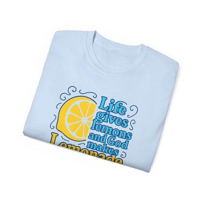 Life Gives Lemons Tee, Positive Quote T-Shirt, Unisex Cotton Shirt, Inspirational Gift, Casual Summer Wear, Lemonade Theme