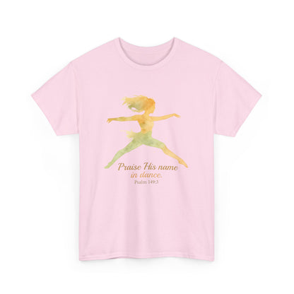 Inspirational Yoga Tee - Praise His Name, Unisex Cotton T-Shirt, Fitness Gift, Spiritual Workout Top, Mindfulness Apparel