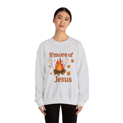 Cozy Autumn Crewneck Sweatshirt - S'more of Jesus, Fall Fashion, Religious Gift, Christian Apparel, Harvest Celebration, Thanksgiving