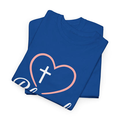Blessed Unisex Heavy Cotton Tee - Faith T-Shirt, Christian Apparel, Gift for Her, Inspirational Shirt, Everyday Wear