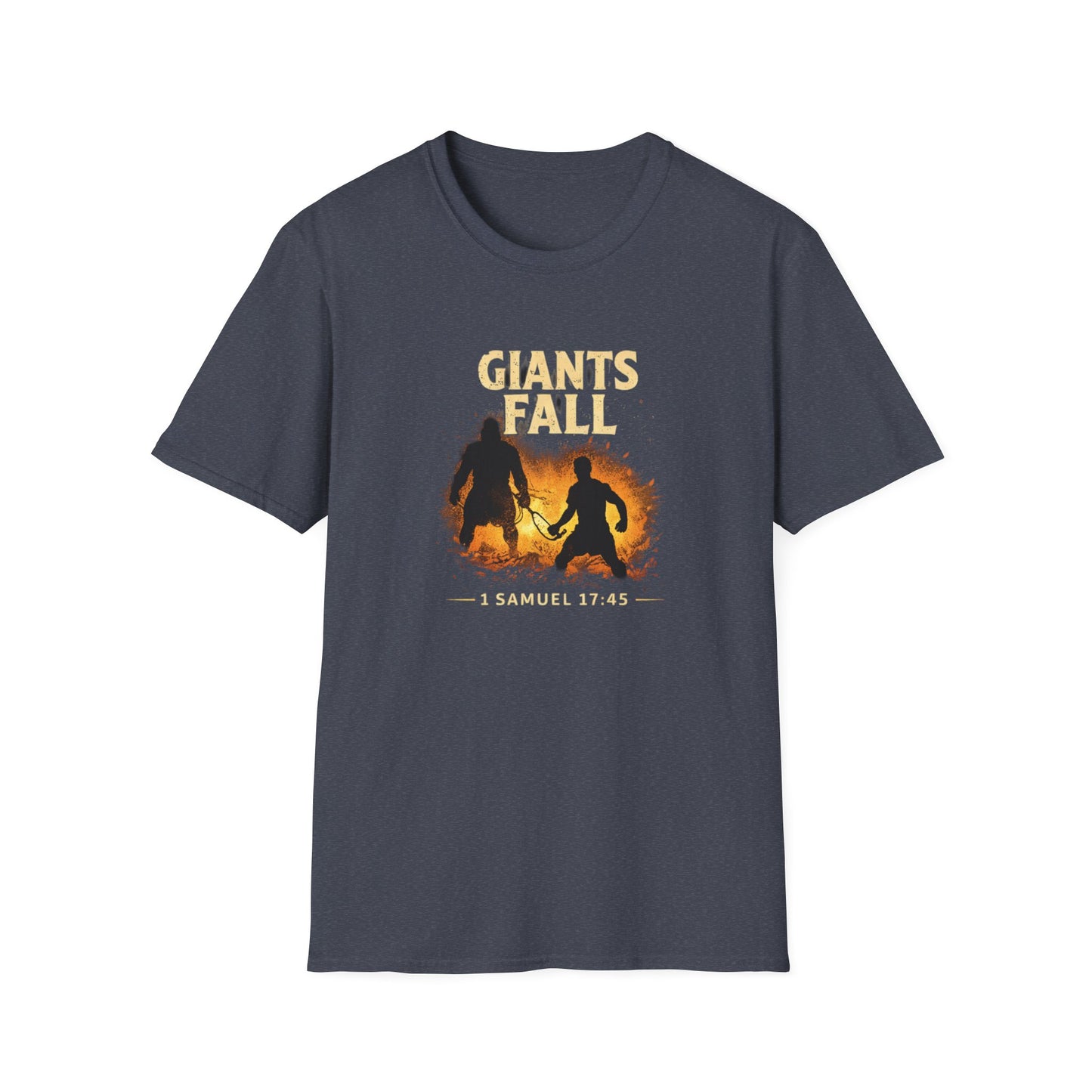 Giants Fall T-Shirt – 1 Samuel 17:45 Christian Faith Tee