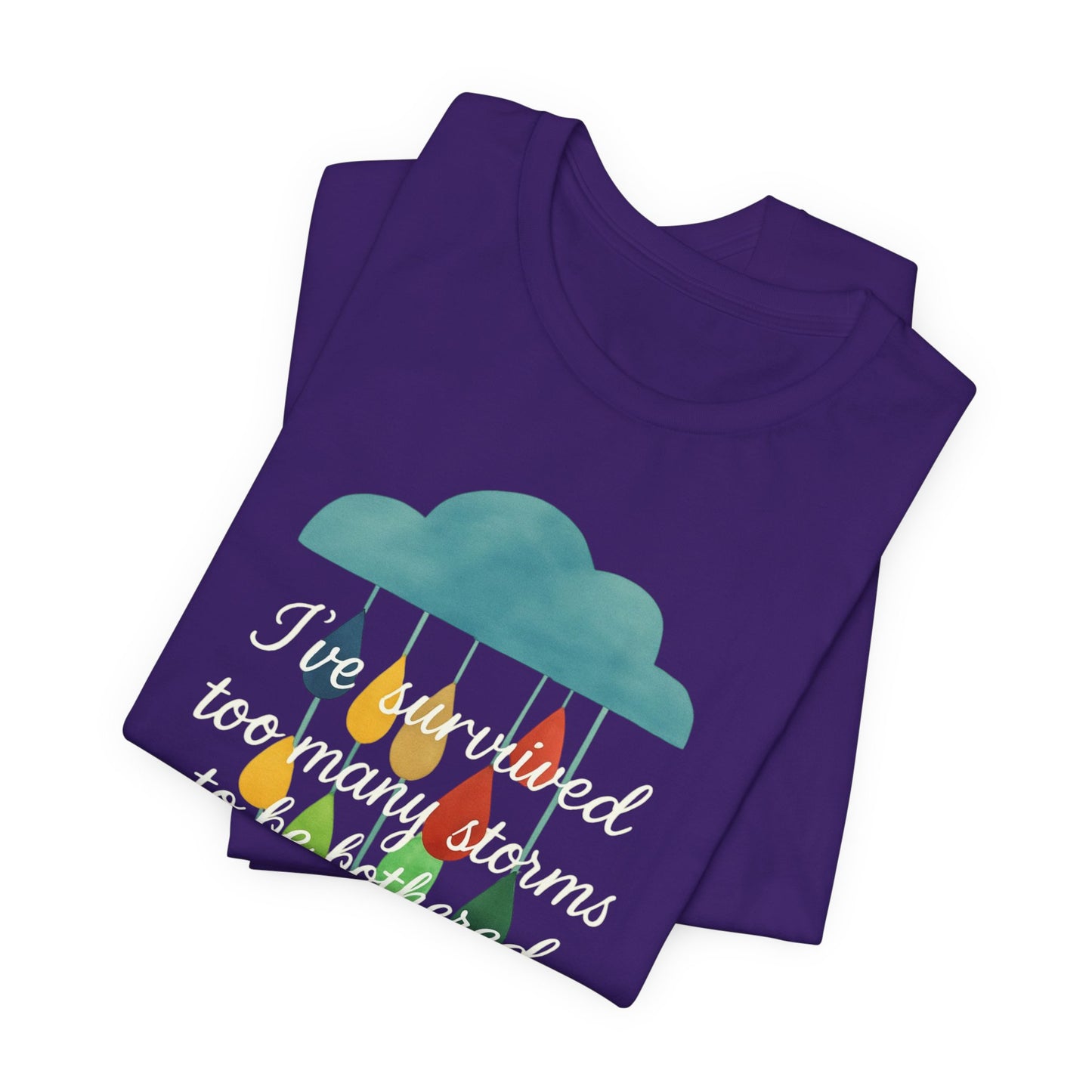 Survived Storms Tee: Uplifting Unisex T-Shirt, Inspirational Gift, Casual Wear, Everyday Comfort, Optimistic Quote Shirt