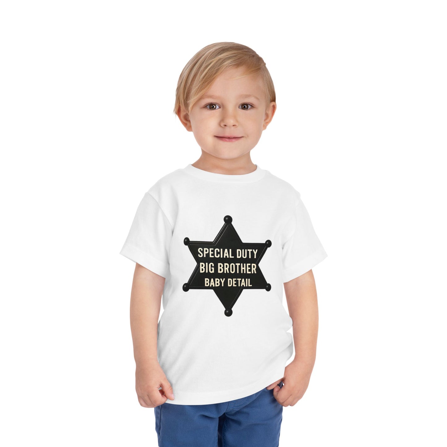 Big Brother Toddler Tee, Special Duty Sheriff Shirt, Kids Birthday Gift, Baby Announcement Outfit, Fun Family Tee