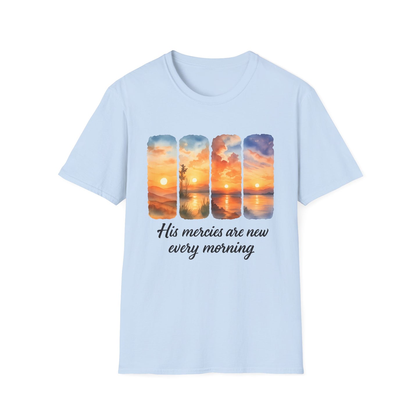 Inspirational Sunrise T-Shirt - His Mercies Are New Every Morning, Affirmation Tee, Gift for Friends, Motivational Apparel, Casual [...]