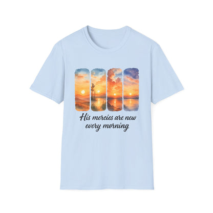 Inspirational Sunrise T-Shirt - His Mercies Are New Every Morning, Affirmation Tee, Gift for Friends, Motivational Apparel, Casual [...]