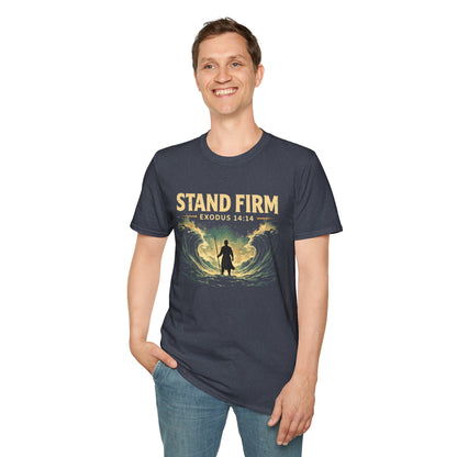 Stand Firm Exodus 14:14 T-Shirt — Christian Faith Inspirational Tee