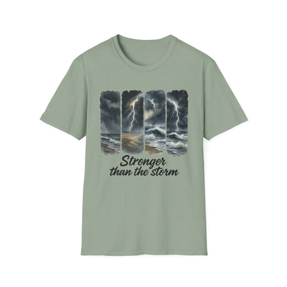 Inspirational Unisex T-Shirt - Stronger than the Storm, Motivational Tee, Gift for Him/Her, Casual Wear, Comfortable Apparel