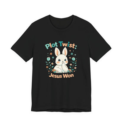 Easter Bunny 'Plot Twist: Jesus Won' Graphic Tee