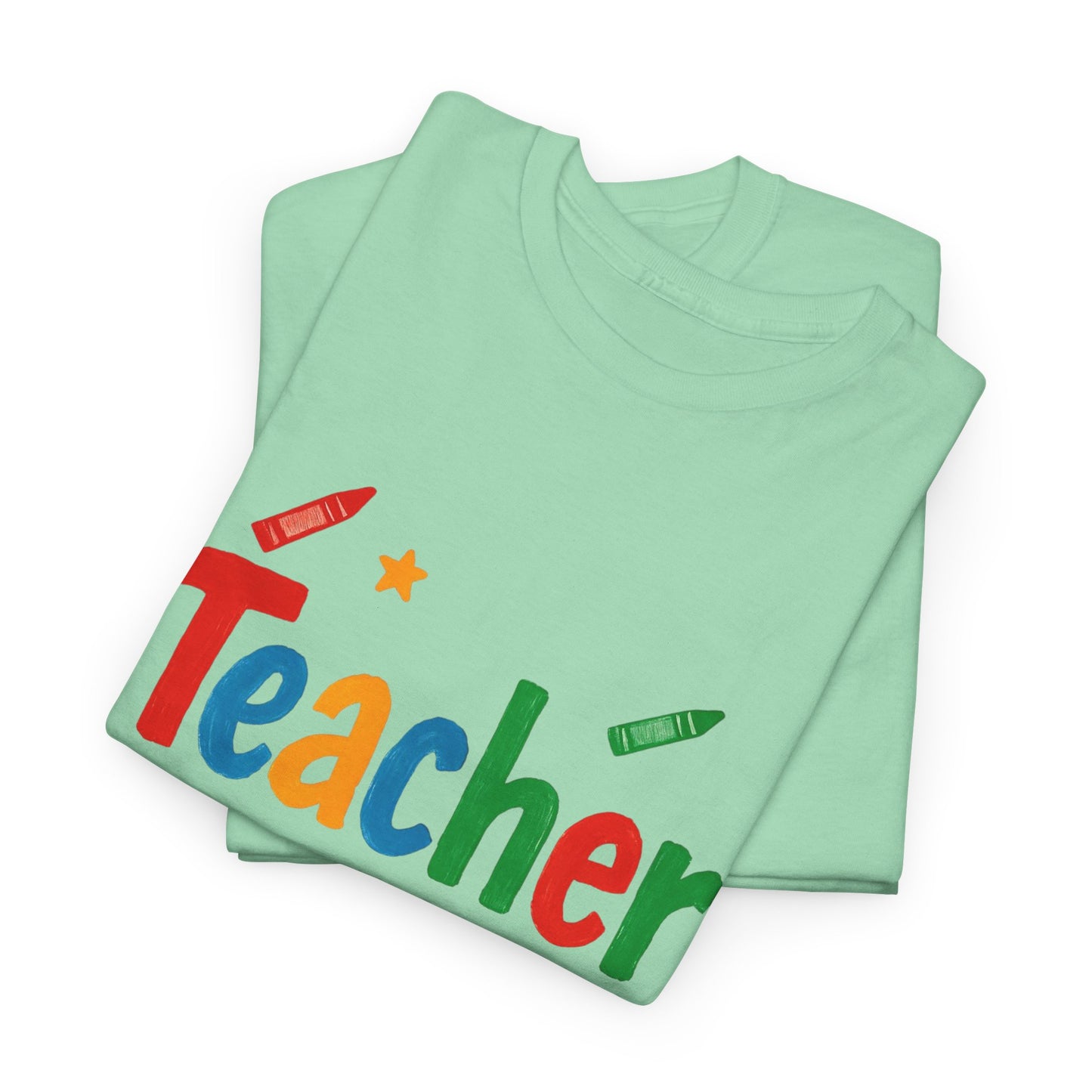 Colorful Teacher Appreciation Unisex Heavy Cotton Tee - Gifts for Educators, Back to School, Classroom, Birthday, Fun Teacher Shirt