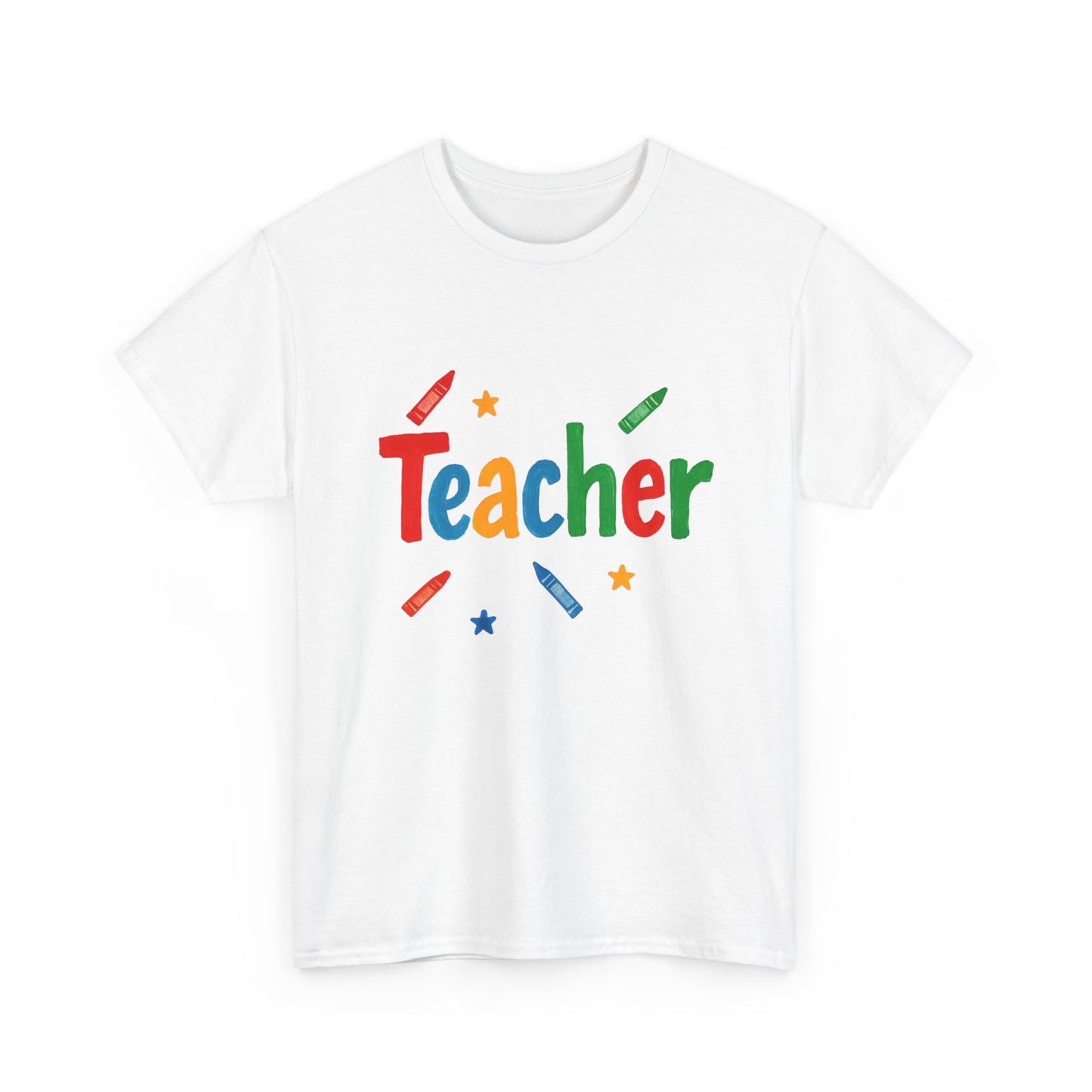 Colorful Teacher Appreciation Unisex Heavy Cotton Tee - Gifts for Educators, Back to School, Classroom, Birthday, Fun Teacher Shirt