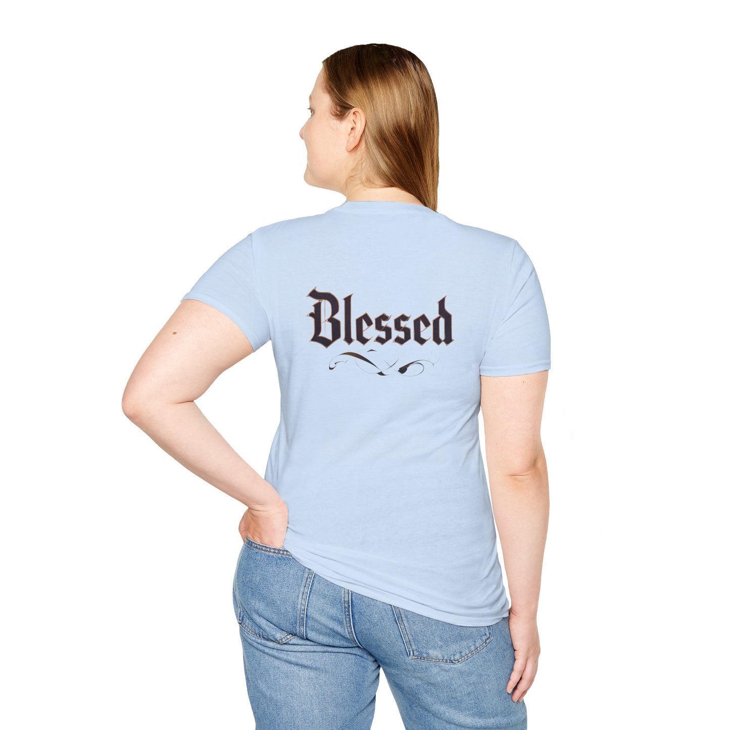 Blessed Unisex Softstyle T-Shirt for Everyday Comfort, Casual Wear, Gift for Friends, Spiritual Apparel, Summer Fashion