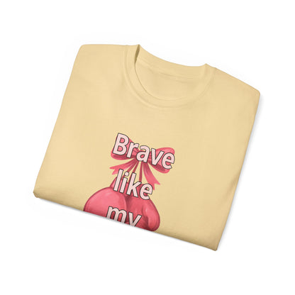 Brave Like My Wife Tee - Inspirational Unisex Ultra Cotton Shirt for Encouragement, Gifts, Motivational Wear, Cancer Awareness, [...]
