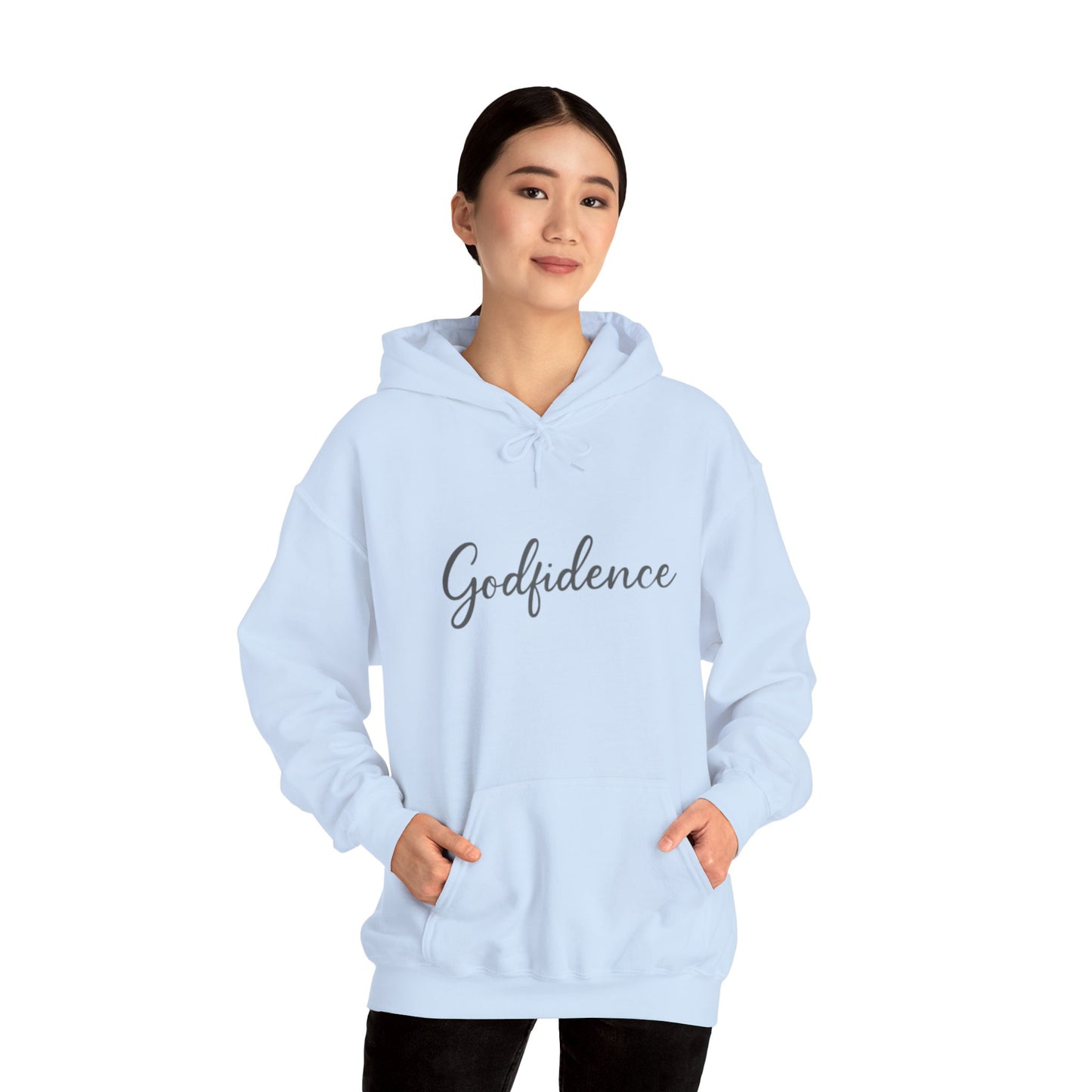 Godfidence Sweatshirt, Cozy Unisex Hoodie, Inspirational Layering Piece, Perfect Gift for Friends, Casual Fashionwear