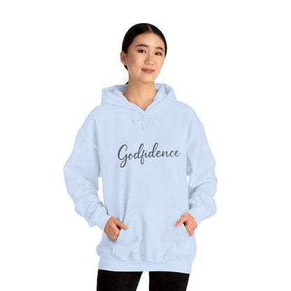 Godfidence Sweatshirt, Cozy Unisex Hoodie, Inspirational Layering Piece, Perfect Gift for Friends, Casual Fashionwear