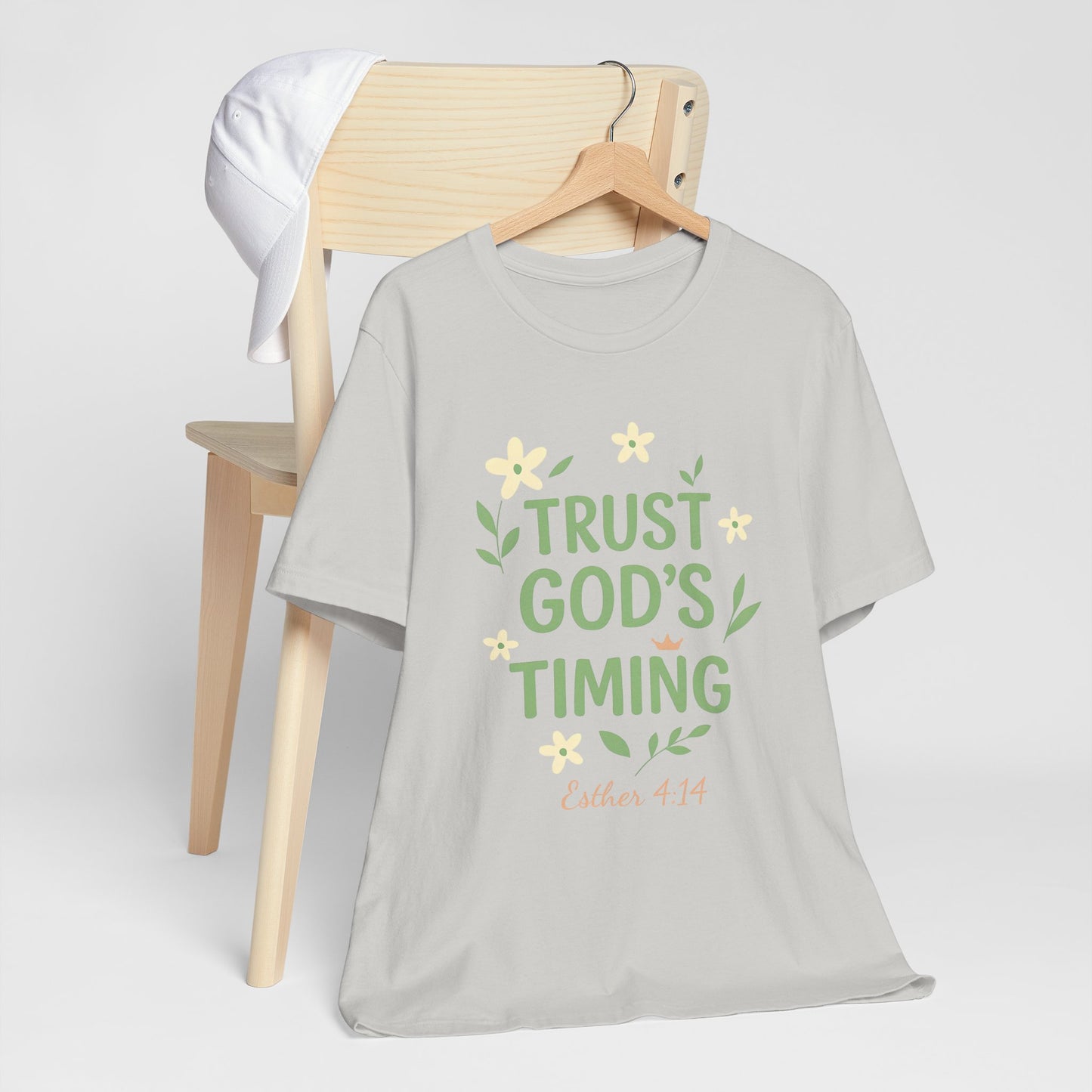 Trust God's Timing Tee, Inspirational Short Sleeve Shirt, Faith-Based Apparel, Gift for Believers, Bible Verse Tee, Everyday Wear