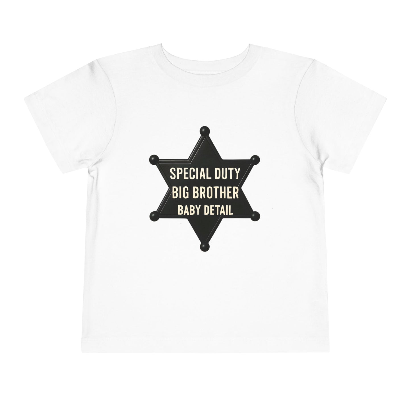 Big Brother Toddler Tee, Special Duty Sheriff Shirt, Kids Birthday Gift, Baby Announcement Outfit, Fun Family Tee