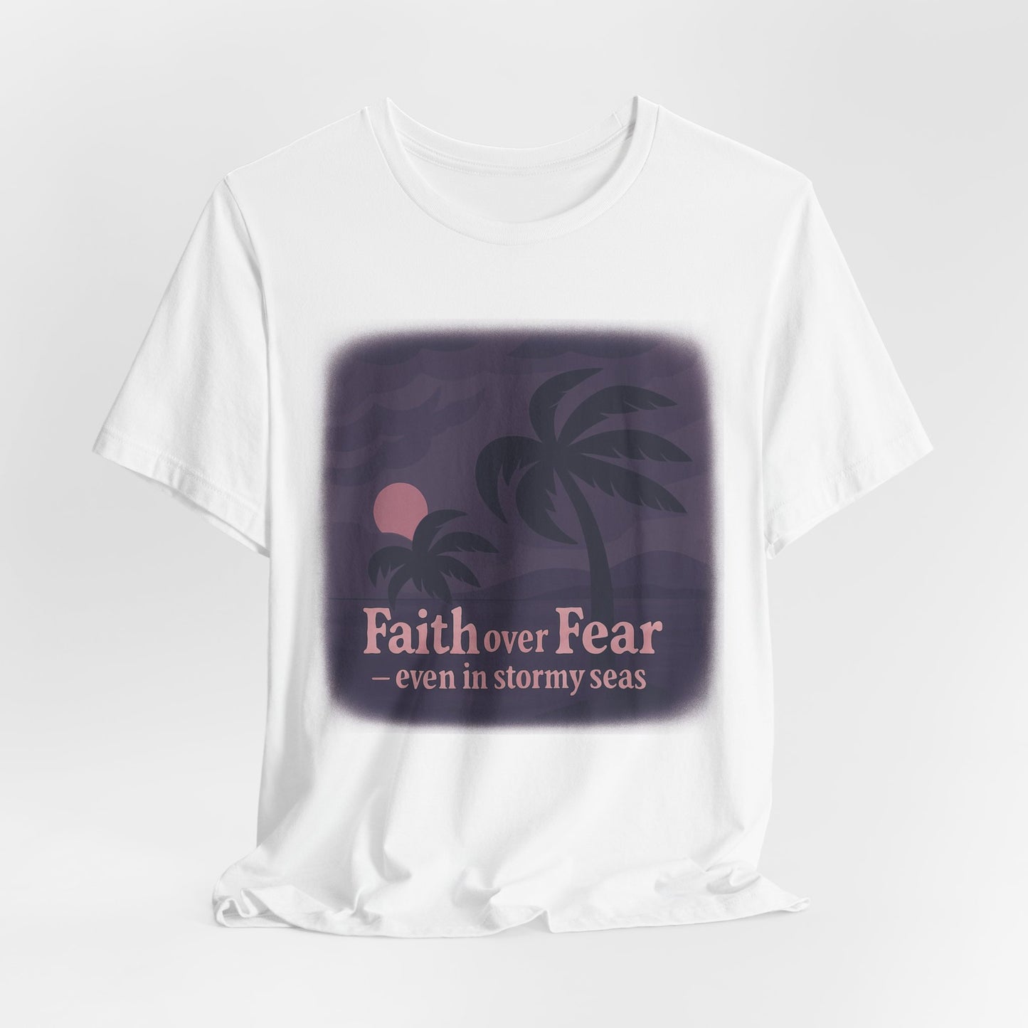 Faith Over Fear Unisex Jersey Tee - Inspirational T-Shirt for Positive Vibes, Casual Wear, Gift, Relaxation, Everyday Comfort