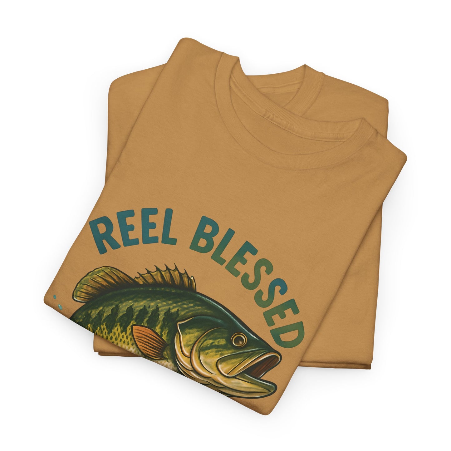Reel Blessed Fishing Tee, Unisex Cotton Shirt, Perfect Gift for Anglers, Ideal for Fishing Trips, Casual Wear, Outdoor Adventures