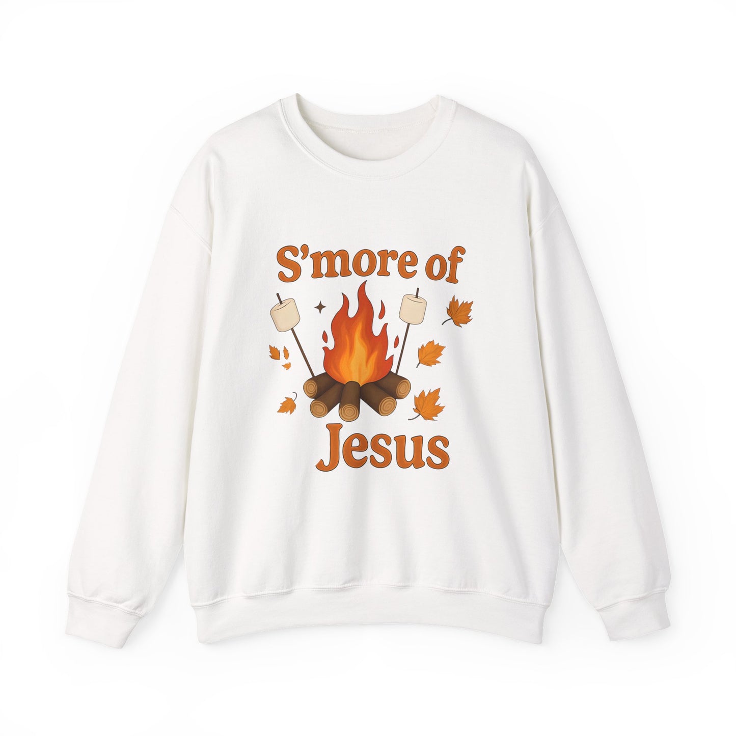 Cozy Autumn Crewneck Sweatshirt - S'more of Jesus, Fall Fashion, Religious Gift, Christian Apparel, Harvest Celebration, Thanksgiving