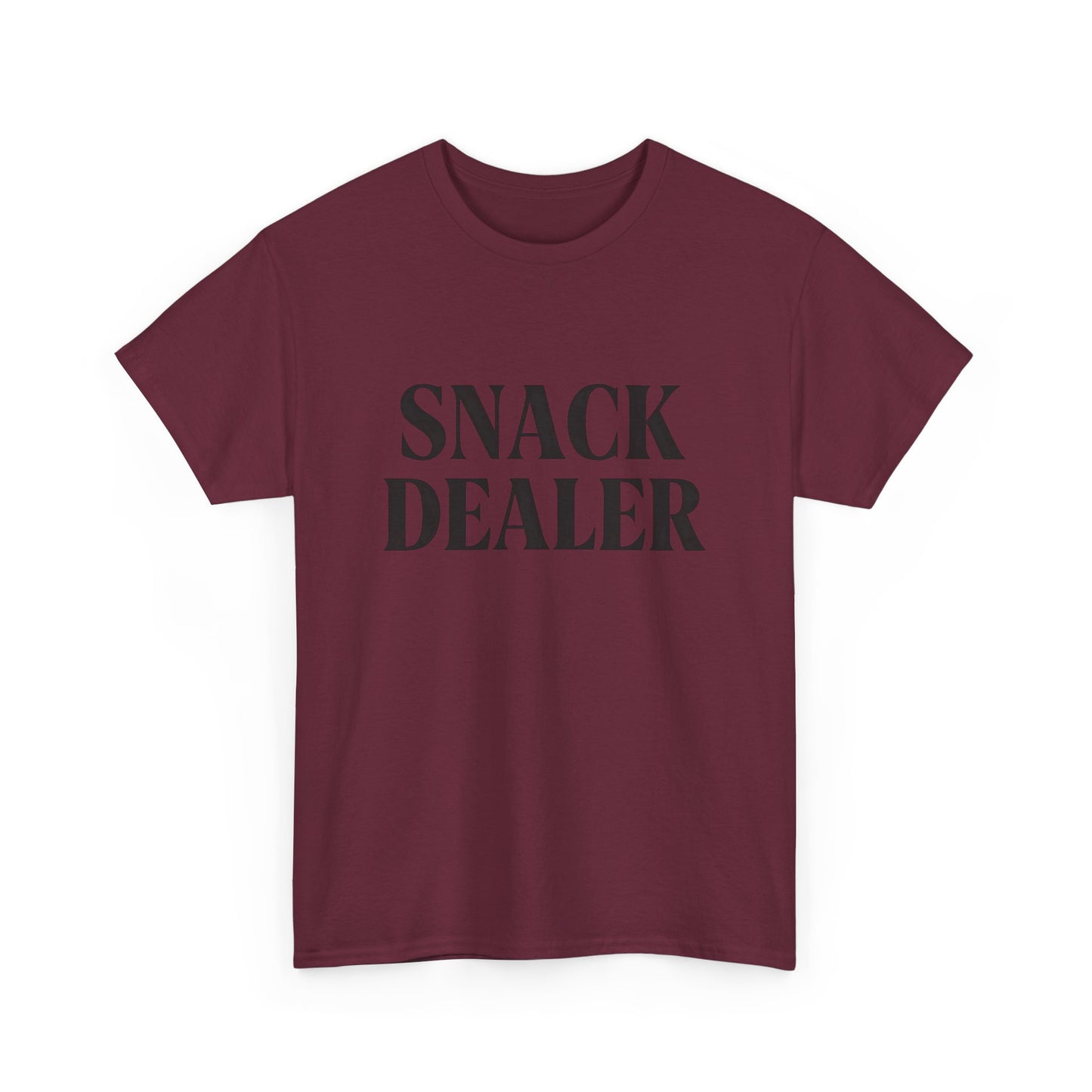 Snack Dealer Unisex Heavy Cotton Tee | Funny Shirt for Food Lovers, Casual Wear, Gift for Chefs, Snack Enthusiasts, Unique Apparel