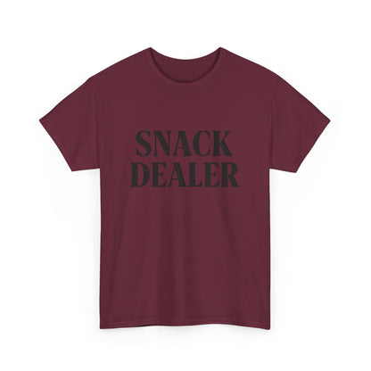 Snack Dealer Unisex Heavy Cotton Tee | Funny Shirt for Food Lovers, Casual Wear, Gift for Chefs, Snack Enthusiasts, Unique Apparel