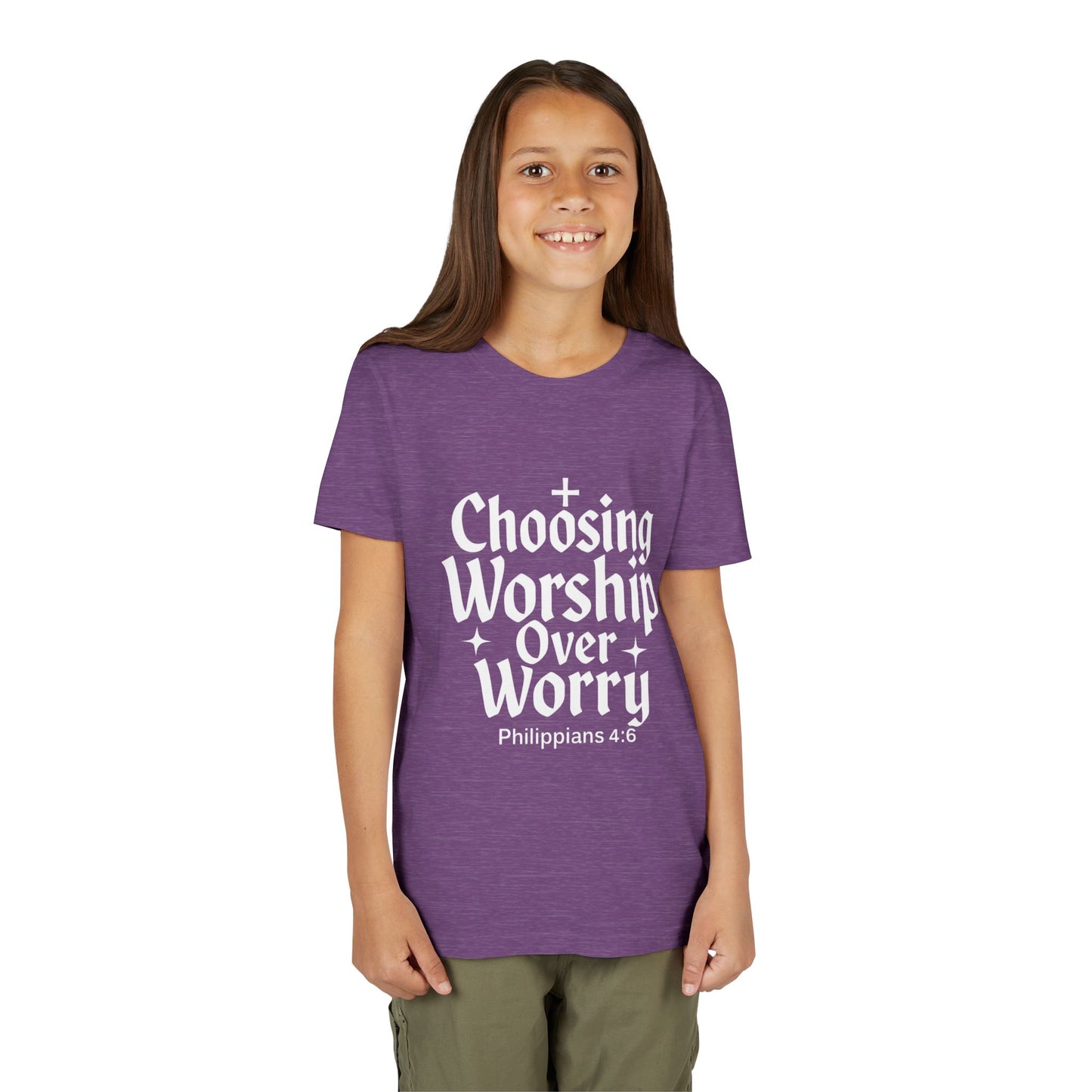 Youth Inspirational Tee - Choosing Worship Over Worry, Motivational Youth Shirt, Christian Apparel, Faith-Based Gift for Kids, [...]