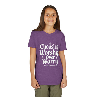 Youth Inspirational Tee - Choosing Worship Over Worry, Motivational Youth Shirt, Christian Apparel, Faith-Based Gift for Kids, [...]