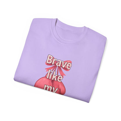 Brave Like My Wife Tee - Inspirational Unisex Ultra Cotton Shirt for Encouragement, Gifts, Motivational Wear, Cancer Awareness, [...]