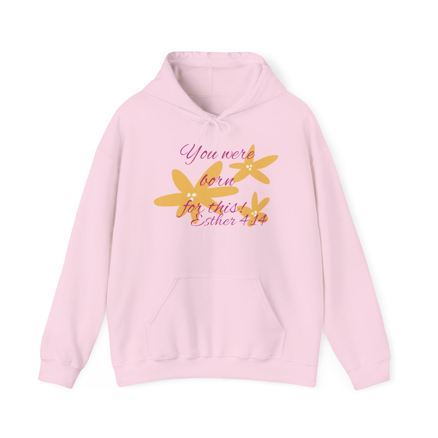 Inspirational Quote Hoodie - You Were Born for This, Unisex Hooded Sweatshirt, Motivational Clothing, Gift for Her, Spiritual Wear