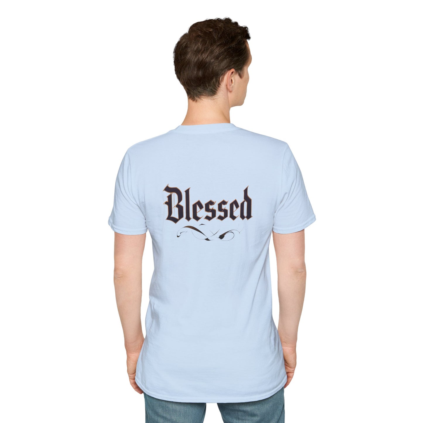 Blessed Unisex Softstyle T-Shirt for Everyday Comfort, Casual Wear, Gift for Friends, Spiritual Apparel, Summer Fashion