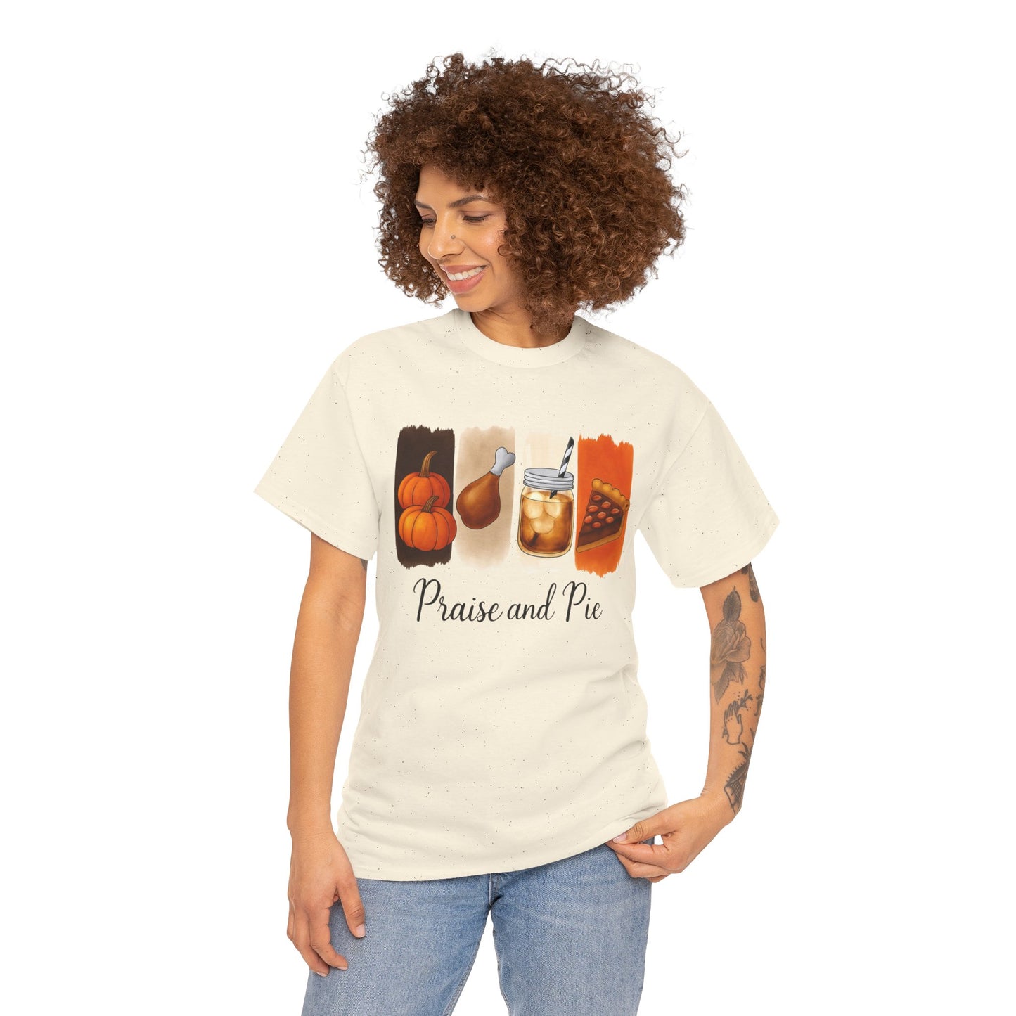 Thanksgiving Vibes Tee, Unisex Heavy Cotton Tee, Fall T-Shirt, Family Gathering Shirt, Seasonal Apparel, Casual Outfit