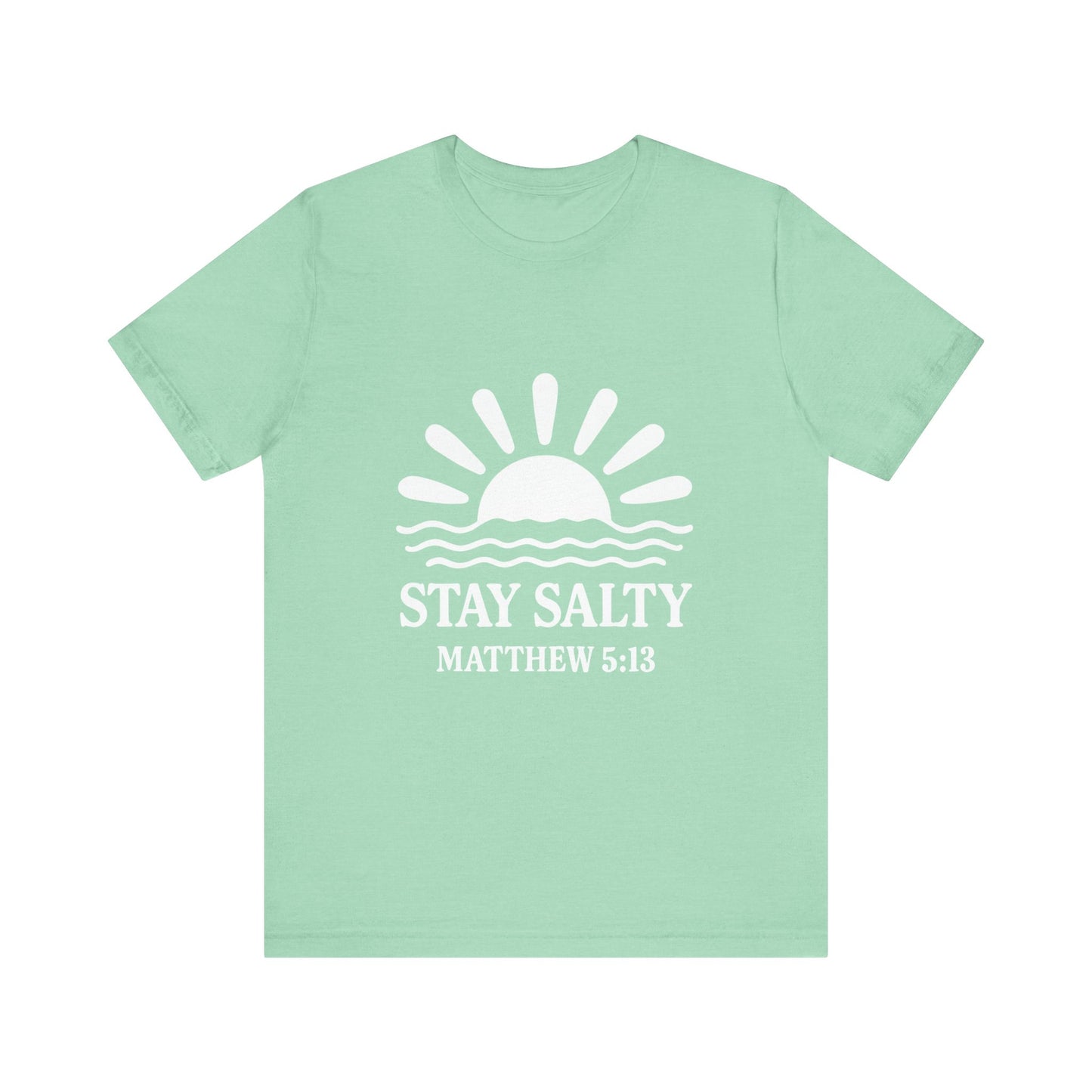 Stay Salty Unisex Short Sleeve Tee - Perfect for Beach Days, Casual Outings, Gifts, Summer Vibes, Bible Verse Apparel