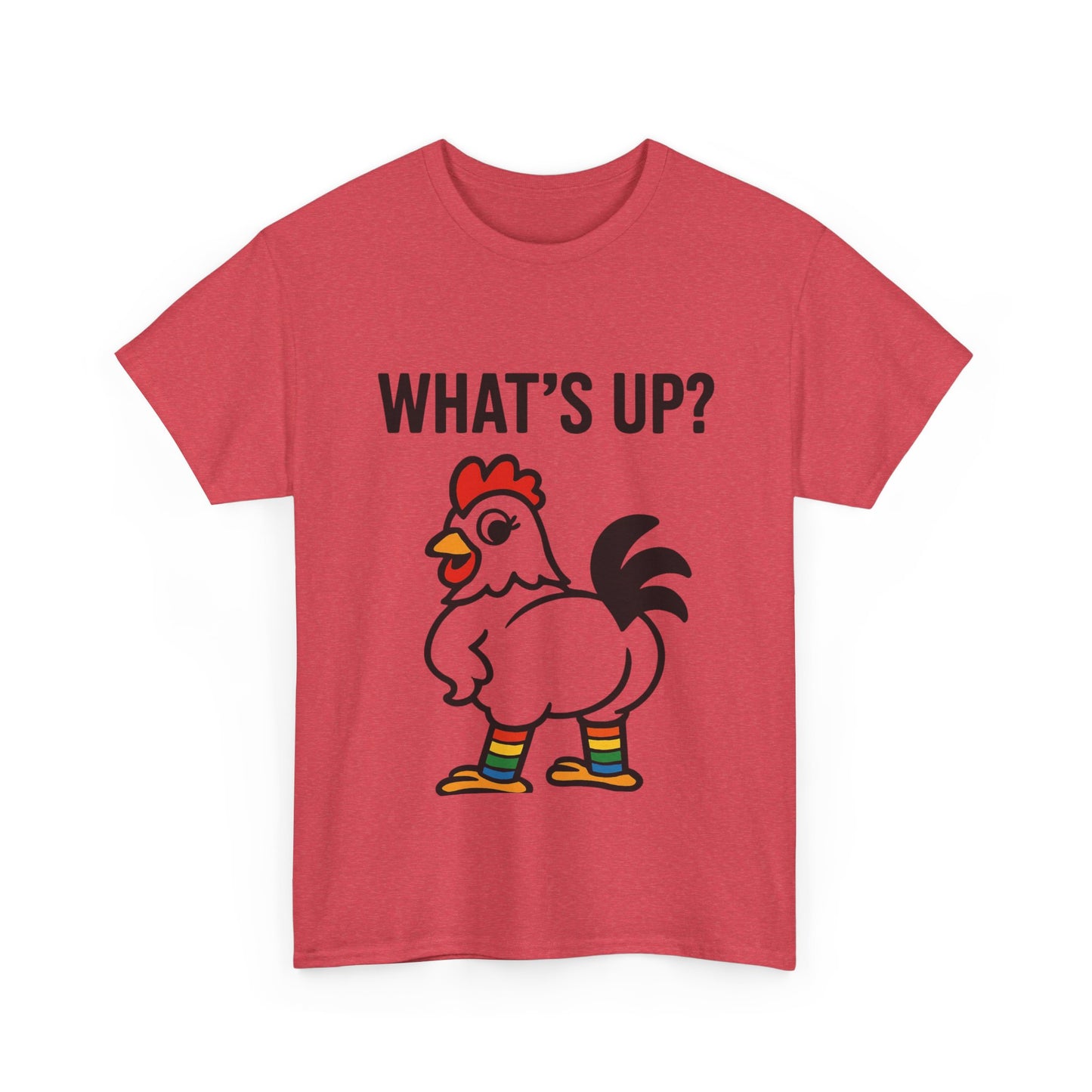 Funny Chicken Graphic Tee, What's Up? Shirt, Cute Animal T-Shirt, Perfect for Gifts, Casual Wear, Humor Apparel