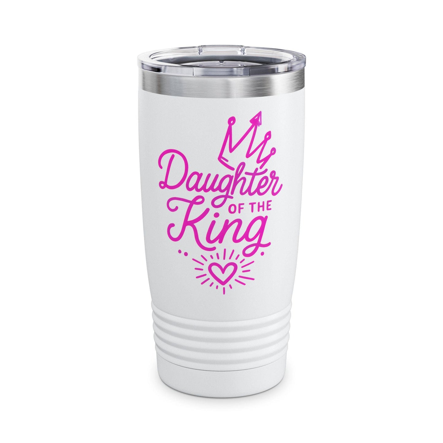 Daughter of the King Tumbler, 20oz - Personalized Gift for Her, Christian Faith Mug, Royalty Theme, Cute Travel Cup